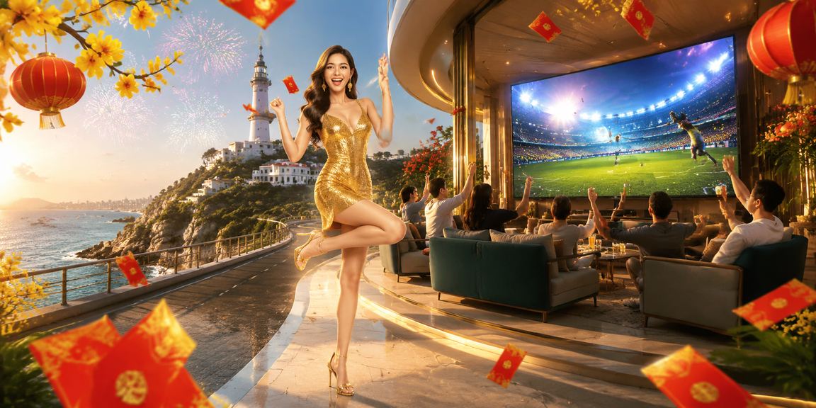 Đèn lồng đỏ và bầu không khí lễ hội tại Vũng Tàu gợi liên tưởng đến cược online dịp lễ